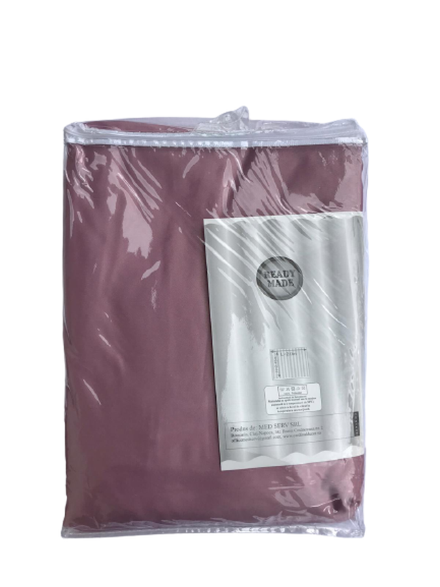 Draperie blackout thermo, cu inele, roz/mov satenat - imagine 3