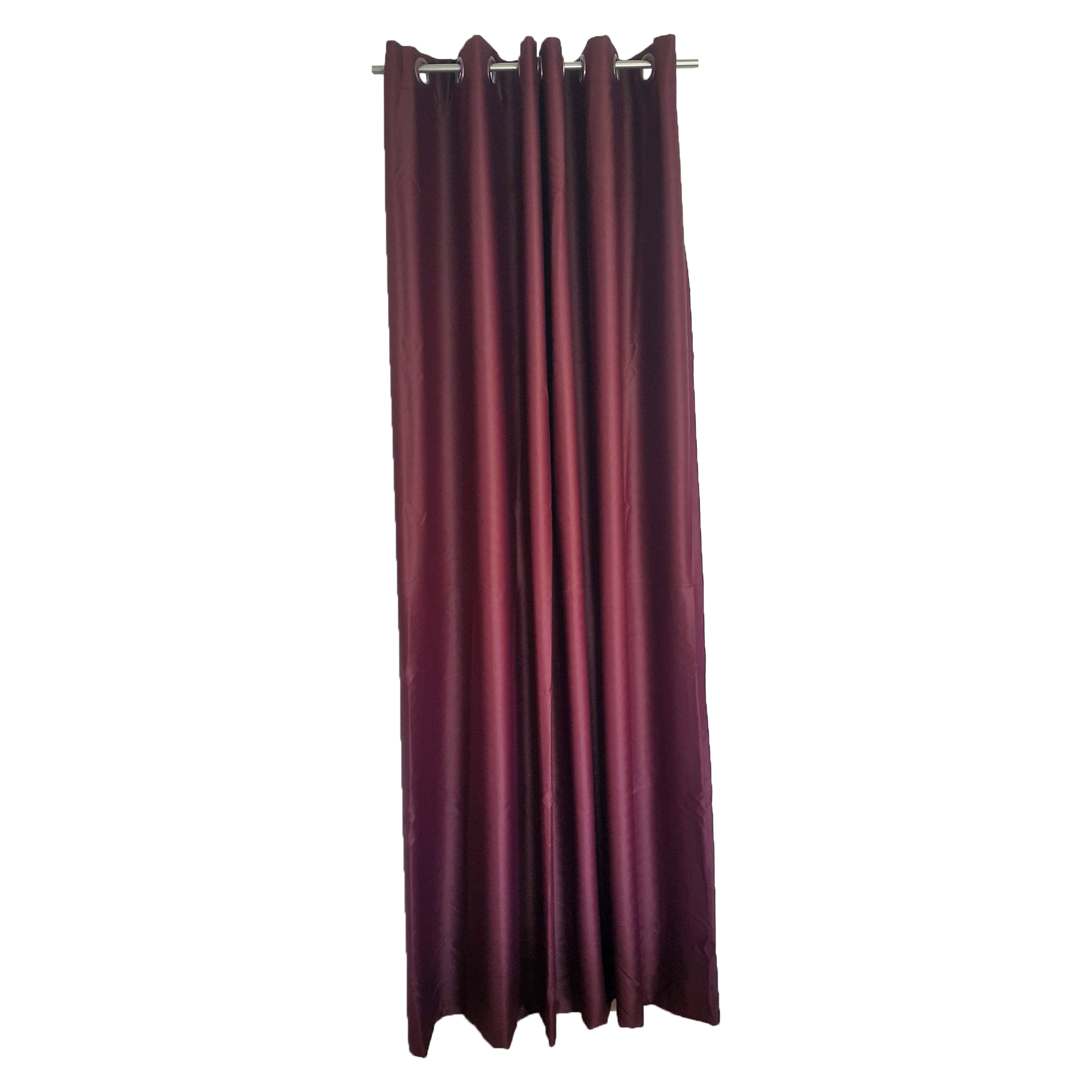 Draperie blackout, cu inele, visinie cu striatii 3D - imagine 4