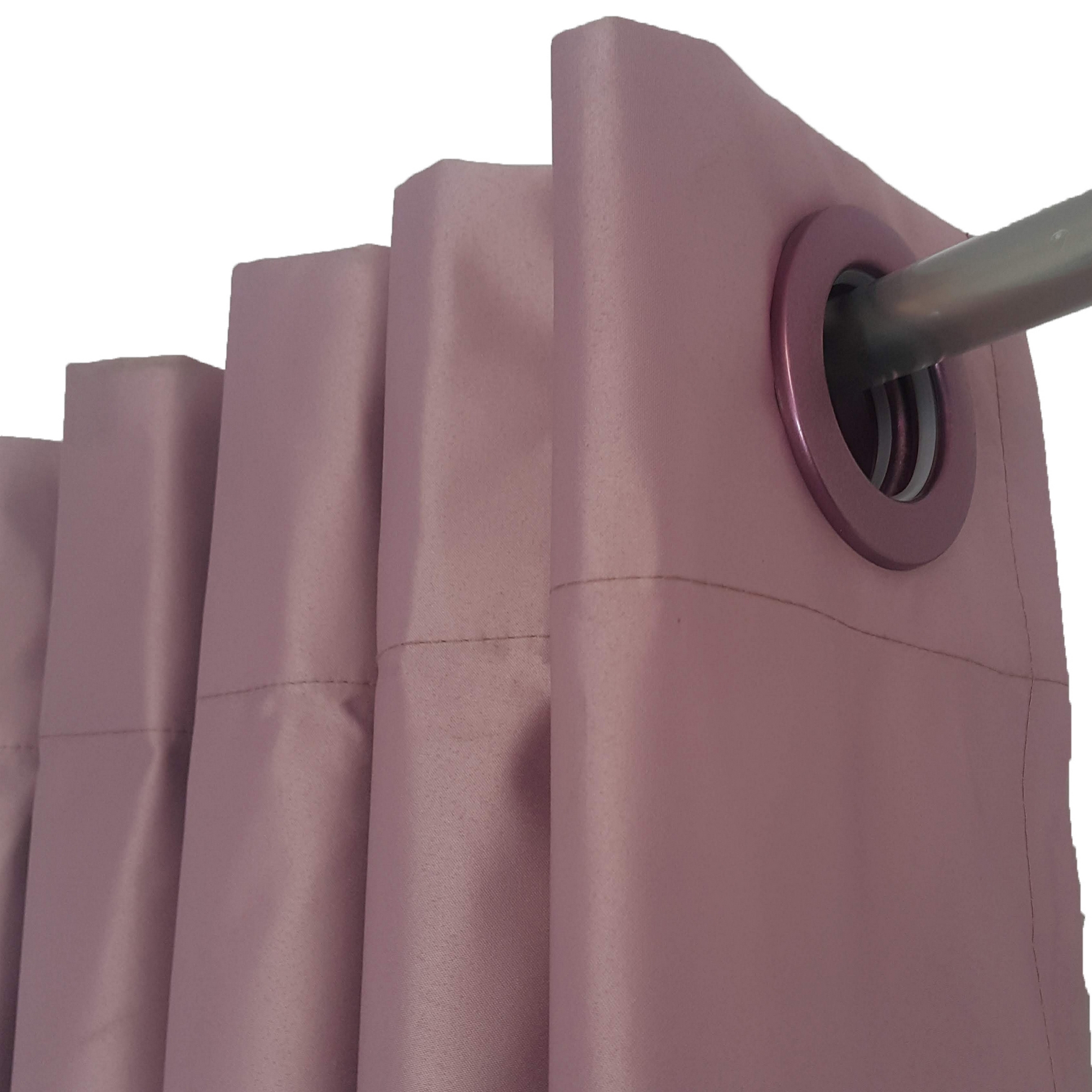Draperie blackout thermo, cu inele, roz/mov satenat - imagine 2