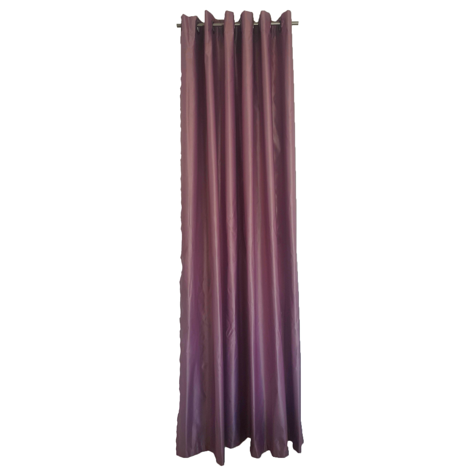 Draperie blackout thermo, cu inele, roz/mov satenat - imagine 4