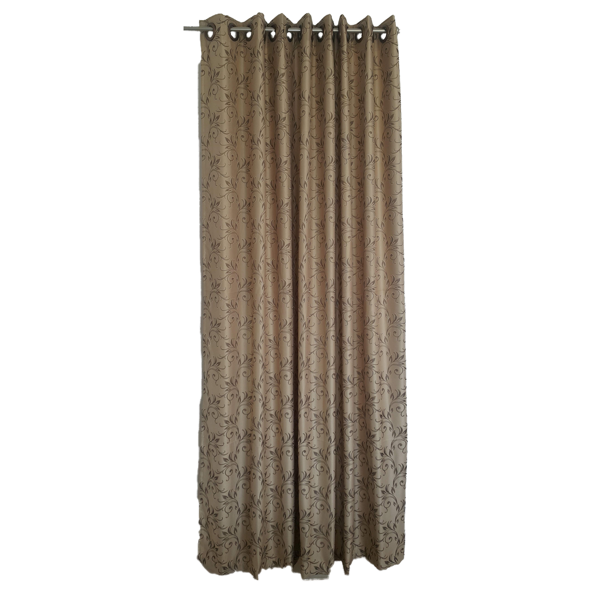 Draperie clasica, cu inele, maro - imagine 4