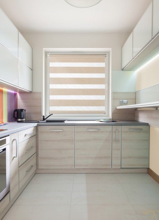 Roleta Day & Night Bej sistem Mini alb - imagine 3