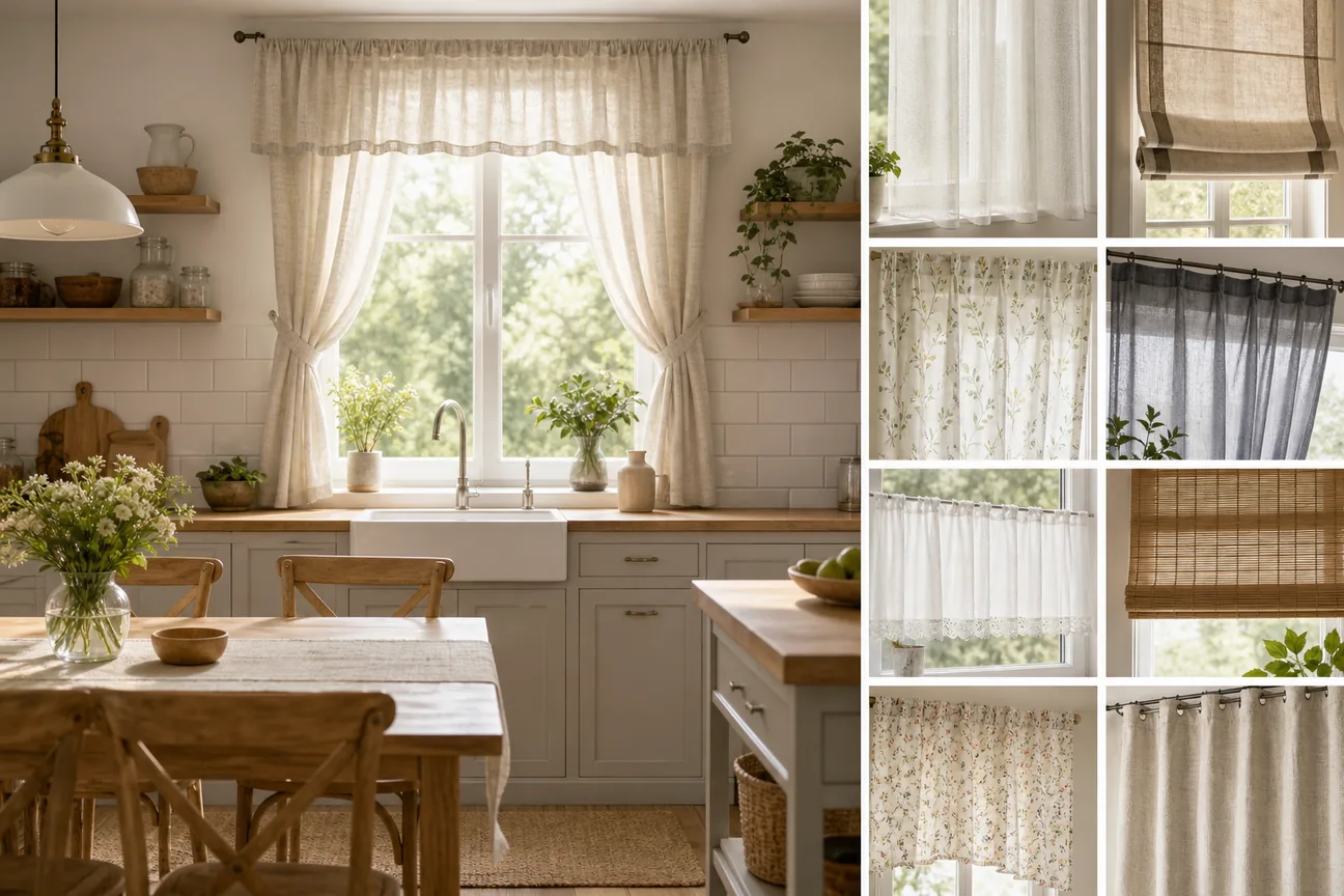 Top 8 perdele pentru bucătărie: modele și materiale